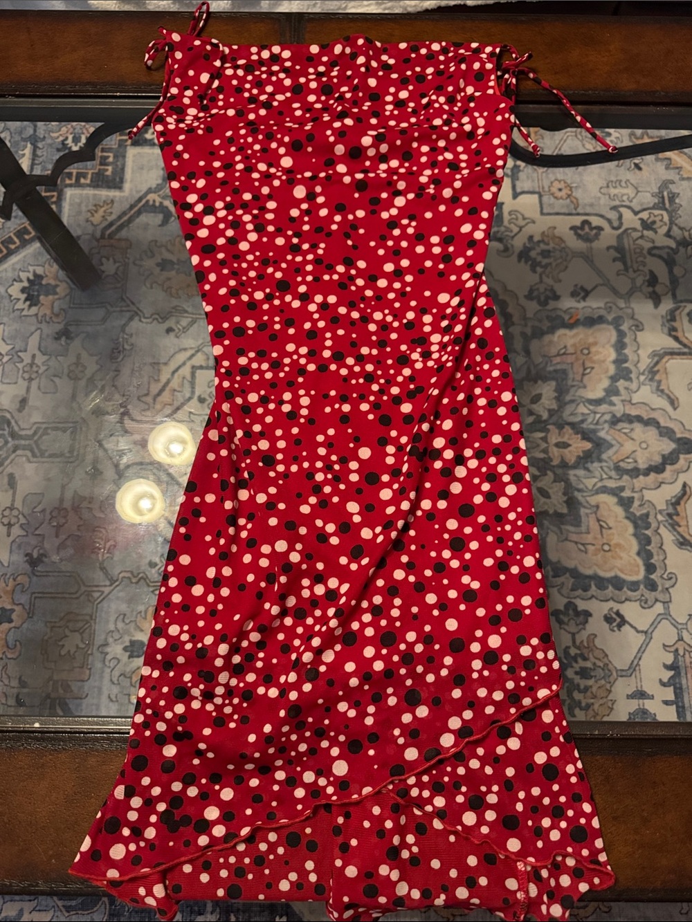 Vintage Y2K PS Per Seption Red Polka Dot Top (PS label)